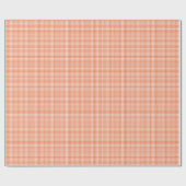 Oranje gingham-pakpapier cadeaupapier (Vlak)
