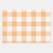 Oranje Gingham Plaid Multi Inpakpapier Vel (Voorkant 3)
