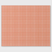 Oranje Gingham Plaid Rut Cadeaupapier (Vlak)