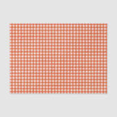 Oranje Gingham Plaid Rutcontrole Tissuepapier (Voorkant)