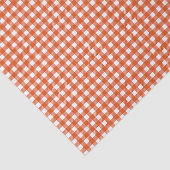 Oranje Gingham Plaid Rutcontrole Tissuepapier (Detail)