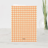 Oranje Gingham Pumpkin Herfst Birthday kleindochte Kaart