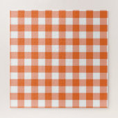Oranje Gingham Puzzle Legpuzzel (Horizontaal)