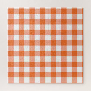 Oranje Gingham Puzzle Legpuzzel
