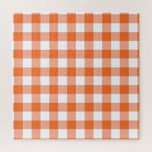 Oranje Gingham Puzzle Legpuzzel (Verticaal)