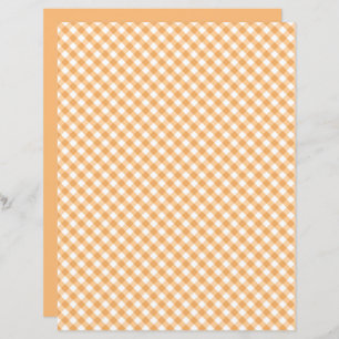 Oranje Gingham Scrapbook Paper