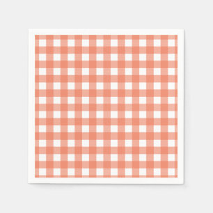 Oranje gingham servet
