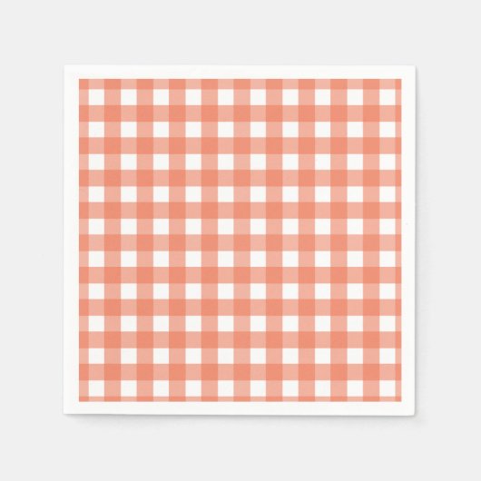 Oranje gingham servet (Voorkant)