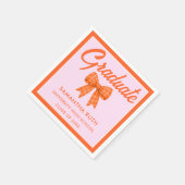 Oranje Gingham Strik DiploMaaierfeest Servet (Hoek)