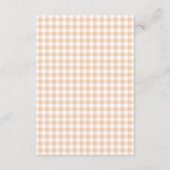 Oranje Gingham Vers Van De Markt Bijgevoegde kaart (Achterkant)