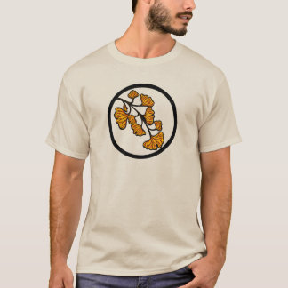 Oranje Ginkgo Leaves t-shirt