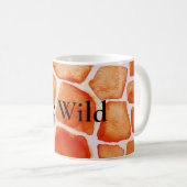 Oranje Giraffe Animal Print Koffiemok (Voorkant rechts)