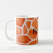 Oranje Giraffe Animal Print Koffiemok (Links)