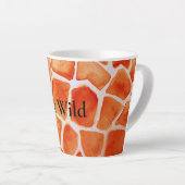 Oranje Giraffe Animal Print Latte Mok (Rechterhoek)
