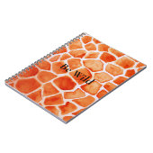 Oranje Giraffe Animal Print Notitieboek (Linkerzijde)