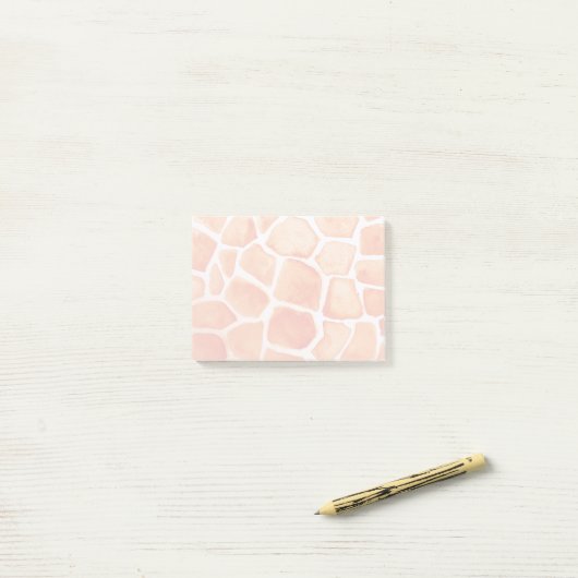 Oranje Giraffe Animal Print Post-it® Notes (Op bureau)