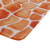 Oranje Giraffe Animal Print Snijplank (Hoek)