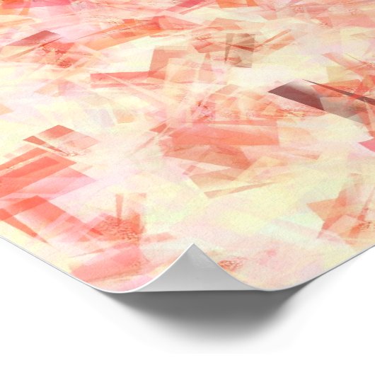 Oranje Giraffe Artsy Poster (Hoek)