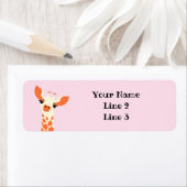 Oranje Giraffe Etiket (Insitu)