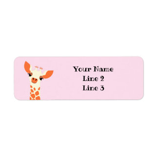 Oranje Giraffe Etiket