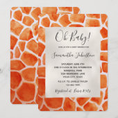 Oranje Giraffe Kaart (Voorkant / Achterkant)