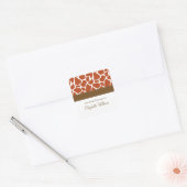 Oranje Giraffe Patroon Vierkante Sticker (Envelop)