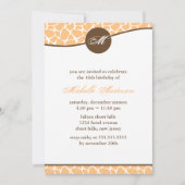 Oranje Giraffe Pattern Birthday Kaart (Voorkant)