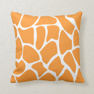 Oranje Giraffe printpatroon. Kussen