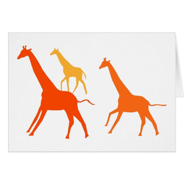 Oranje Giraffes (Voorkant Horizontaal)