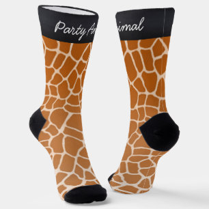 oranje Giraffes — Dierenafdrukken Sokken