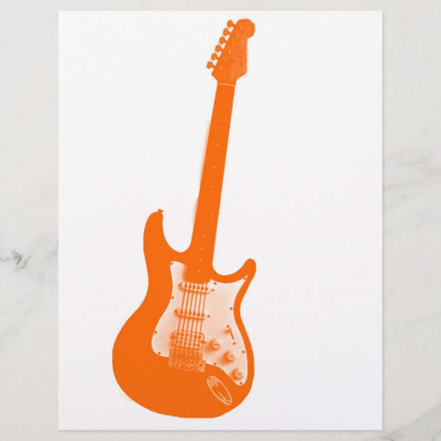 Oranje gitaar (Voorkant)