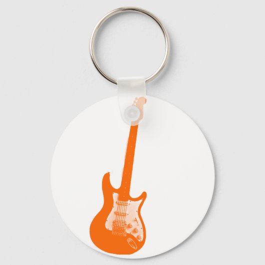 Oranje gitaar sleutelhanger (Voorkant)