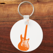 Oranje gitaar sleutelhanger (Voorkant)