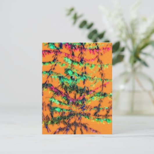 Oranje Glad Briefkaart (Staand voorkant)