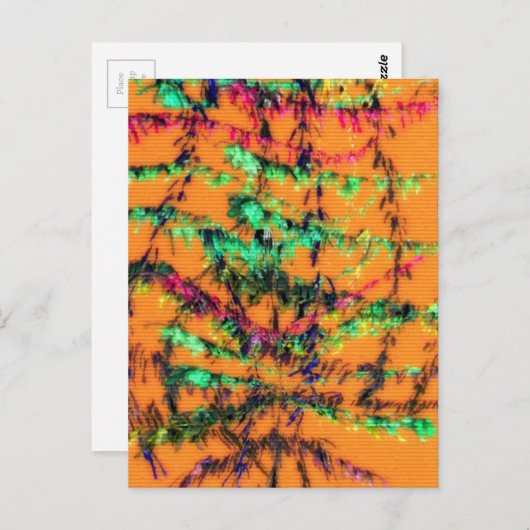 Oranje Glad Briefkaart (Voorkant / Achterkant)