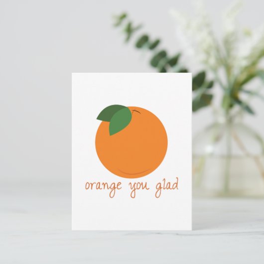 Oranje Glad Briefkaart (Staand voorkant)