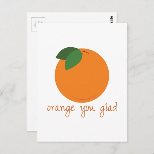 Oranje Glad Briefkaart (Voorkant / Achterkant)