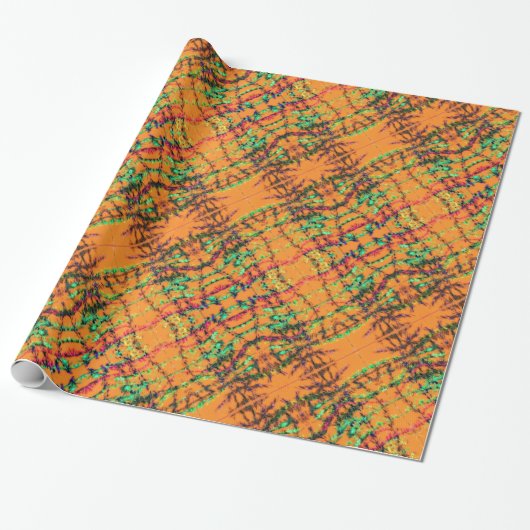 Oranje Glad Cadeaupapier (Uitgerold)