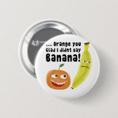 Oranje Glad Ronde Button 5,7 Cm (Voorkant /achterkant)
