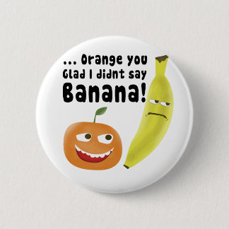 Oranje Glad Ronde Button 5,7 Cm
