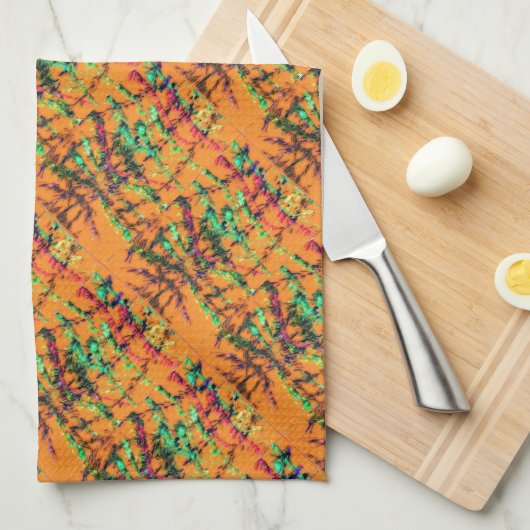 Oranje Glad Theedoek (Quarter Fold)