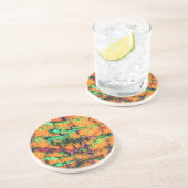 Oranje Glad Zandsteen Onderzetter (Zijkant)