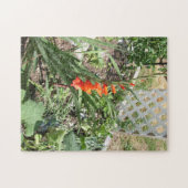 oranje gladiolen legpuzzel (Horizontaal)