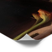 Oranje Gladiolus Flowers Art Print Poster (Hoek)