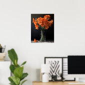 Oranje Gladiolus Flowers Art Print Poster (Thuiskantoor)