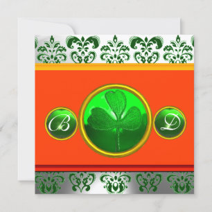 Oranje glanzend glanzend, SAMROCK MONOGRAM Kaart