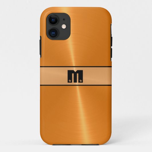 Oranje glanzend roestvrij staal 5 Case-Mate iPhone case (Achterkant)