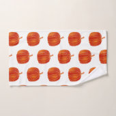 Oranje Glanzende Schattigee Herfst Halloween Herfs Bad Handdoek (Handdoek)