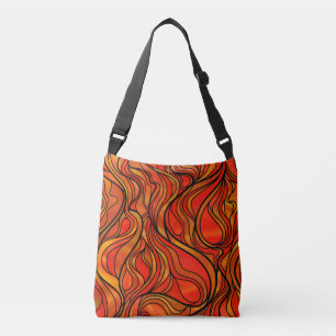 Oranje Glas in lood Abstract Crossbody Tas