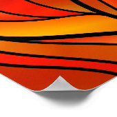 Oranje Glas in lood Abstract Poster (Hoek)